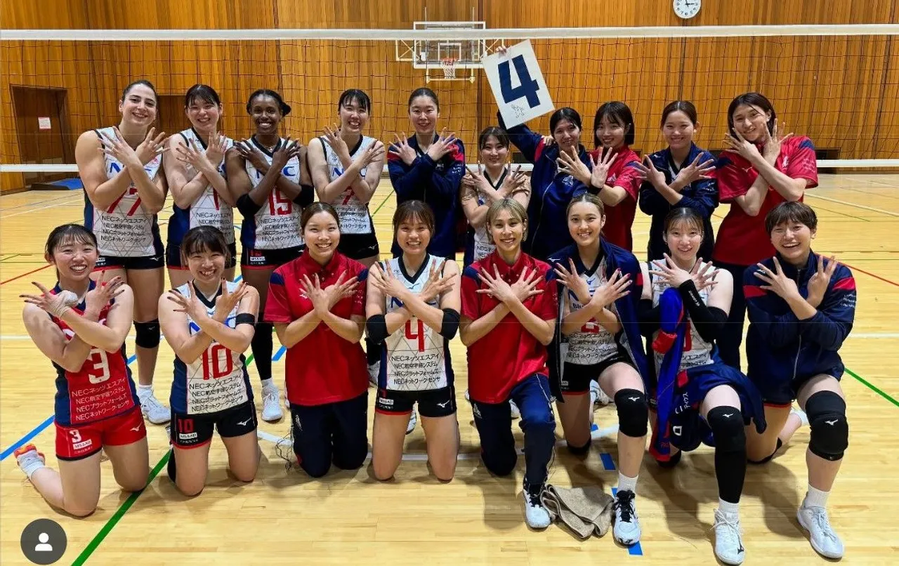 Giovanna Milana bermain untuk NEC Red Rockets di Liga Voli Putri Jepang/foto: Ofisial NEC Red Rockets