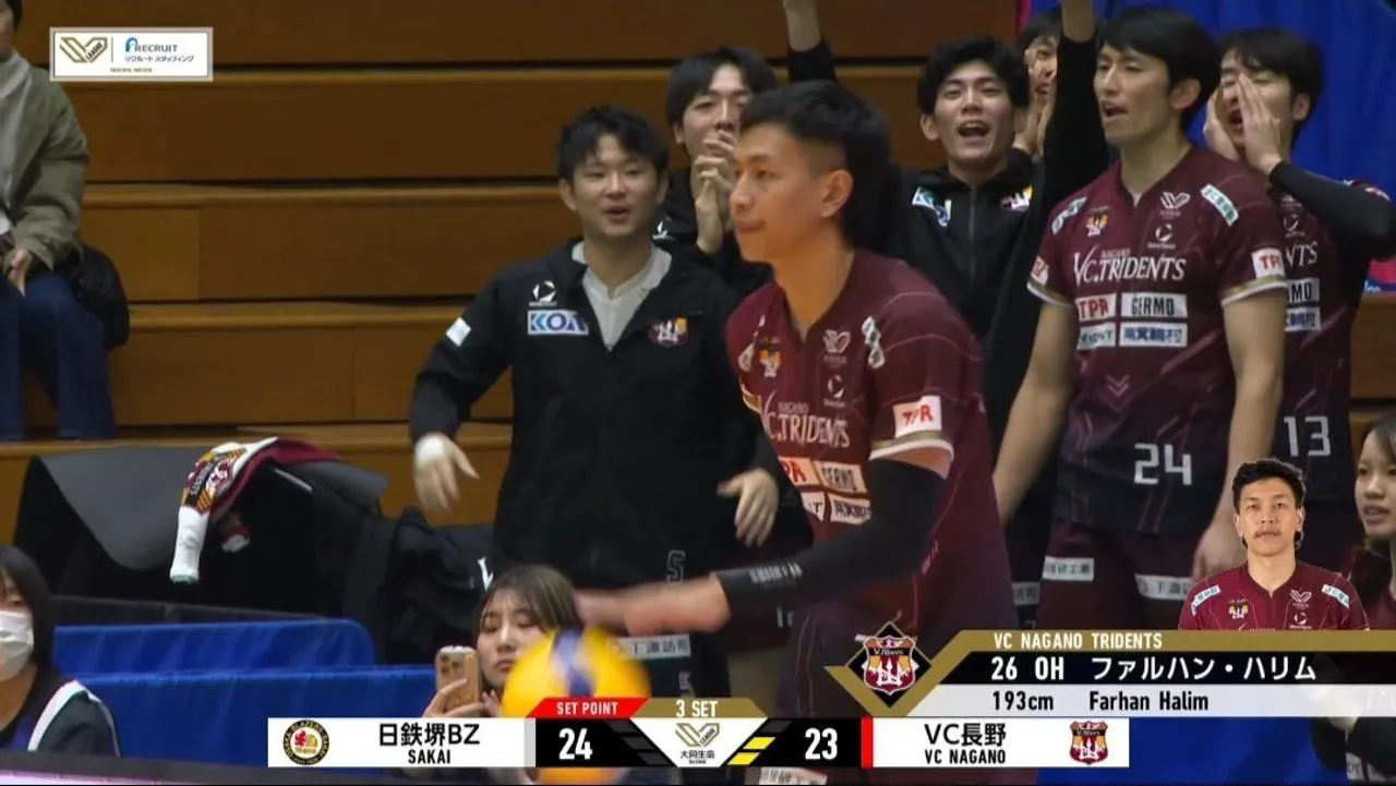 Farhan Halim debut di Liga Voli Jepang atau SV.League bersama Nagano Tridents/foto: X/Indonesia Volleyball