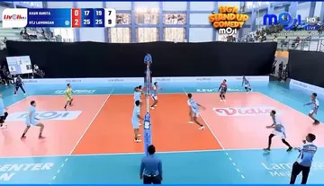 Kaur Gurita vs HTJ Lamongan Megilan di Livoli Divisi 1 2025 putra/foto: Moji TV