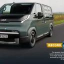 Kia PV5 Cargo berhasil menempuh jarak 693,38 km dengan sekali pengisian daya sambil membawa beban maksimumnya. (KIA)