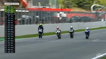 Jesus Rios menangi race 1 JuniorGP 2025 seri Barcelona/foto: Youtube JuniorGP