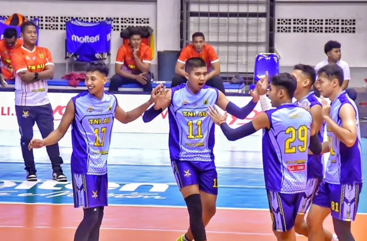 PBV TNI AU menang 3-0 atas Bharata Muda di Piala Ketua Umum PBVSI/foto: Ofisial PBV TNI AU