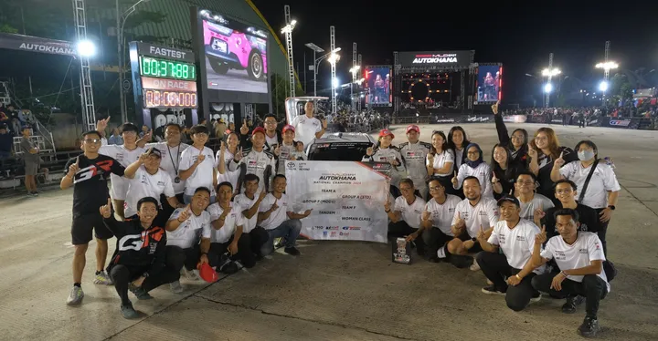 Tim Toyota Gazoo Racing Indonesia berhasil menyapu enam gelar MLDSPOT Autokhana Kejurnas Slalom 2025. (TAM)