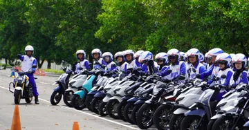 Kegiatan edukasi duta keselamatan berkendara untuk kalangan mahasiswa. (AHM)