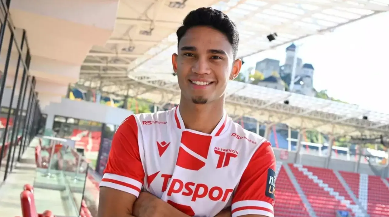Marselino Ferdinan bermain untuk AS Trencin/foto: Ofisial AS Trencin