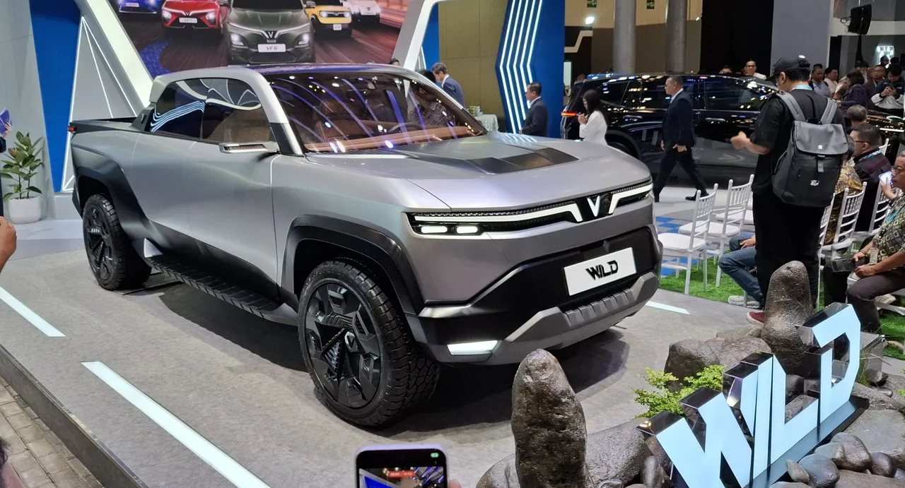 Konsep Double Cabin 4x4 listrik VinFast VF Wild di ajang GJAW 2025. (Chadie)