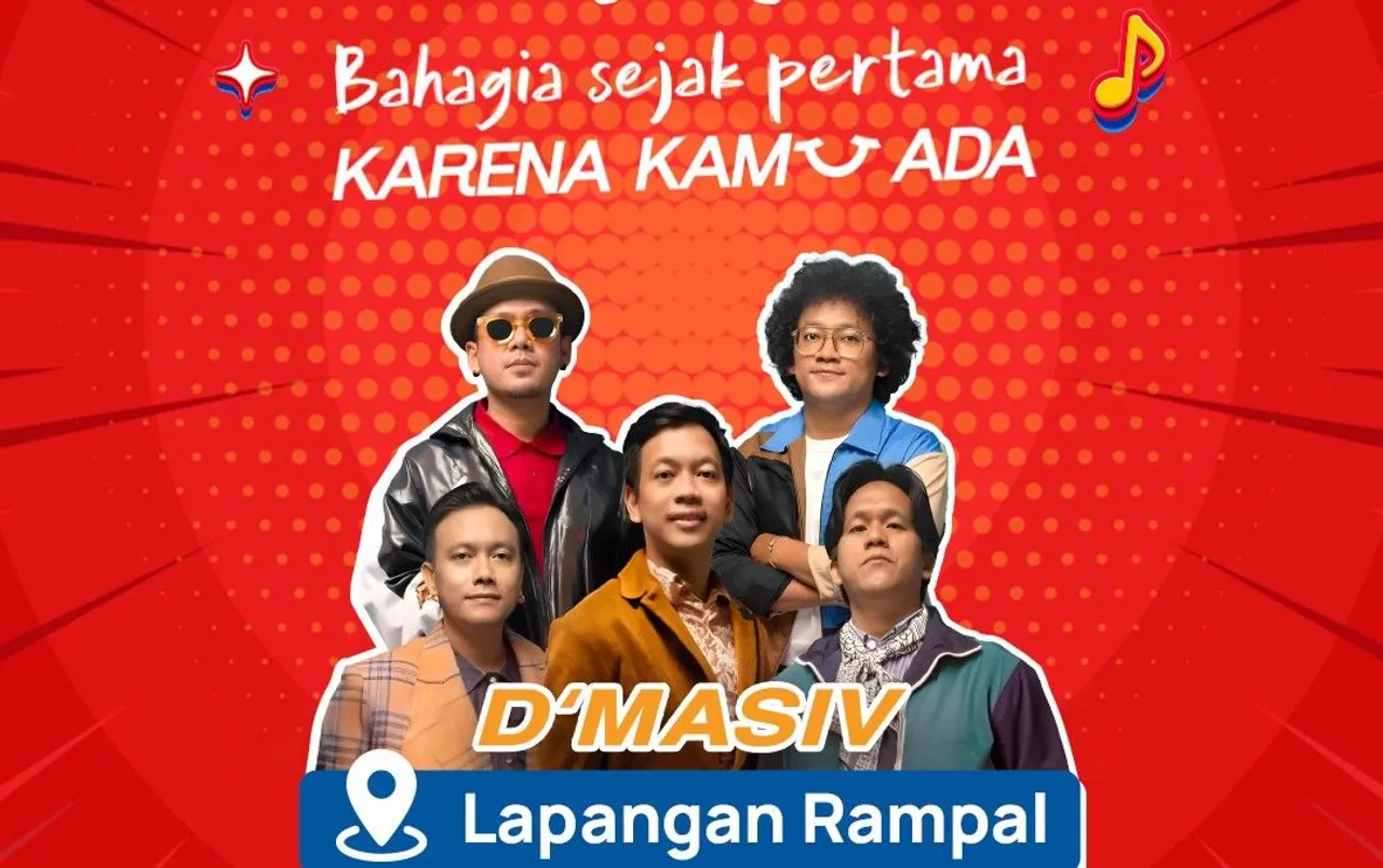 D'Masiv meriahkan acara Daihatsu Kumpul Sahabat di Lapangan Rampal Malang. (ADM)