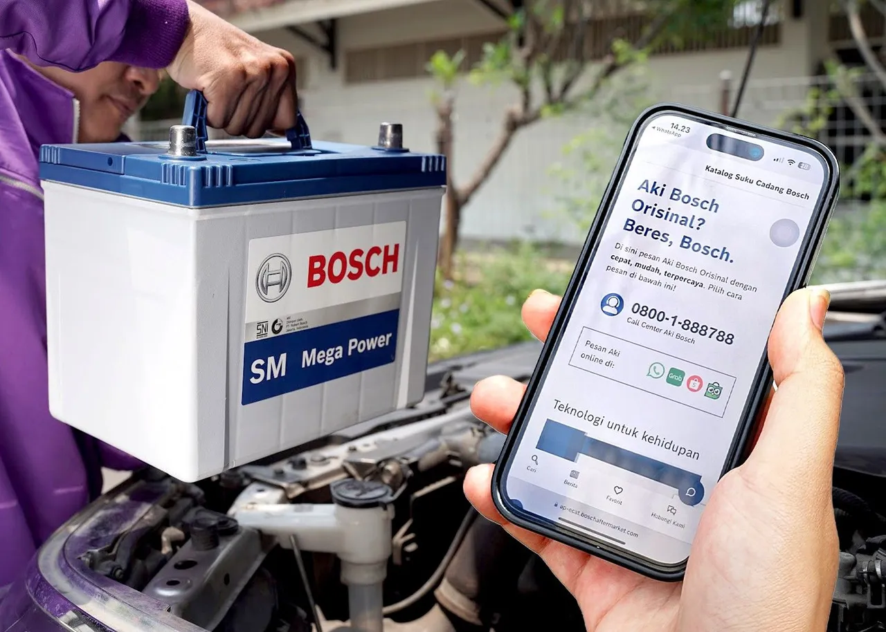 Konsumen kini dapat membeli aki Bosch secara digital melalui Bosch Mobility Aftermarket. (Bosch Indonesia)