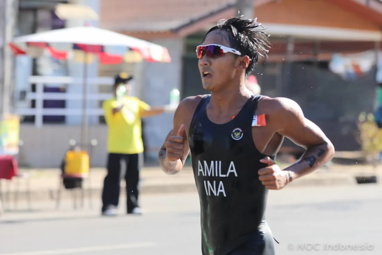 Cabor Thriatlon kawinkan medali emas di SEA Games 2025 Thailand/foto: Kemenpora