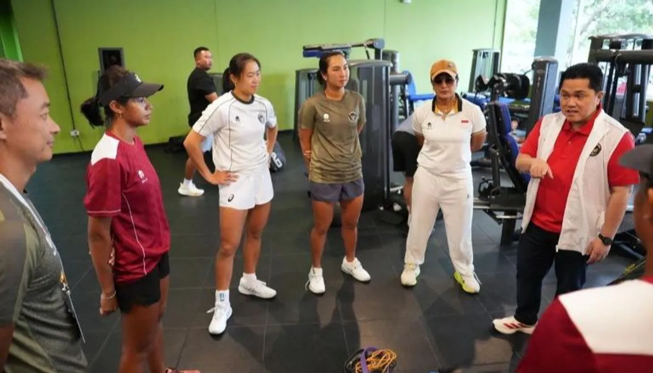 Menpora Erick Thohir keliling ke venue SEA Games 2025 Thailand untuk beri dukungan ke para atlet yang berjuang/foto: Kemenpora