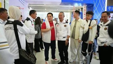 Menpora Erick Thohir bertemu pengurus besar cabang olahraga di venue SEA Games 2025 Thailand/foto: Kemenpora