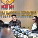 erick thohir koni.jpg - Menpora Erick Thohir bertemu dengan pengurus KONI bahas soal dualisme kepengurusan cabor sepak takraw/foto: Kemenpora
