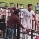 Kapten Persikama, Abdul Rahman, mengamuk ke arah suporter/foto: Instagram