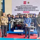 Penyerahan Engine Running Hino 500 Seri J08C dari Hino Motor Sales Indonesia kepada  Politeknik Keselamatan Transportasi Jalan. (HMSI)