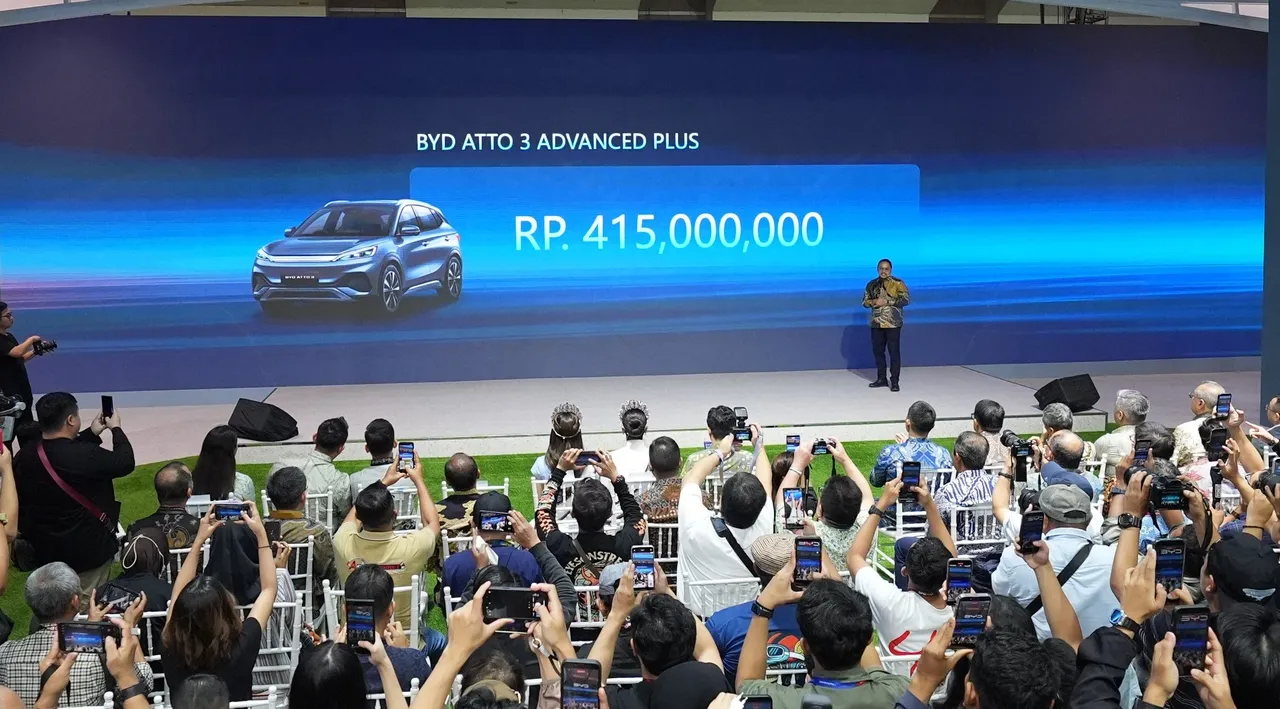 BYD Atto 3 Advanced Plus dibanderol dengan harga Rp415 juta. (BYD Motor Indonesia)