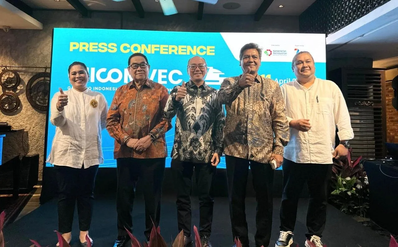 Konferensi pers kesiapan pameran GIICOMVEC 2026. (Seven Event)