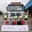 Kalista, Nusatama, dan Toyota Tsusho uji coba truk kontainer listrik rute Priok- Cikarang. (Kalista) 