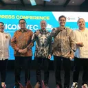 Konferensi pers kesiapan pameran GIICOMVEC 2026. (Seven Event)