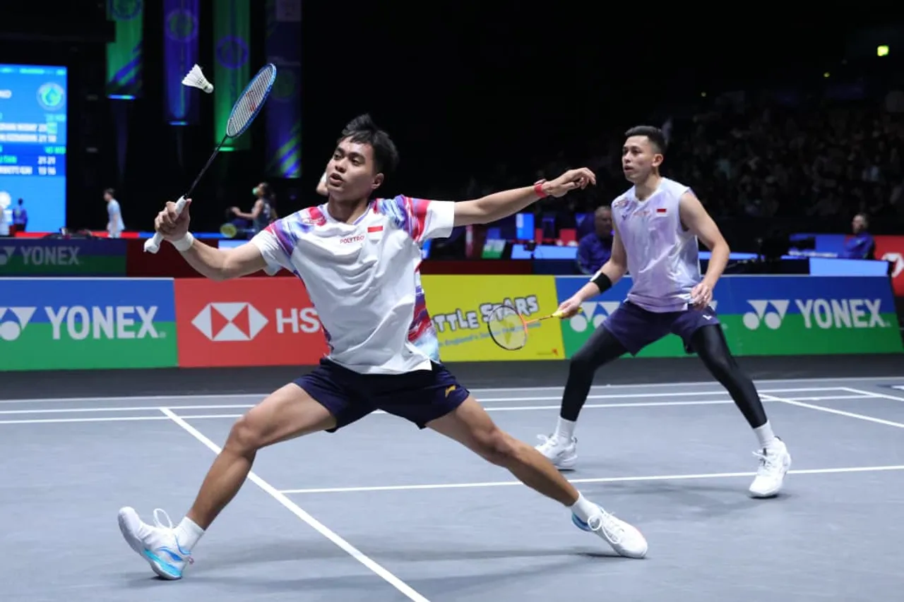Rahmat Hdayat/Muhammad Rian Ardianto di All England 2026/Foto: PBSI
