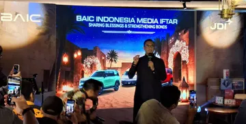 COO BAIC Indonesia Dhani Yahya memaparkan strategi BAIC Indonesia di 2026. (Chadie)