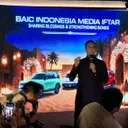 COO BAIC Indonesia Dhani Yahya memaparkan strategi BAIC Indonesia di 2026. (Chadie)