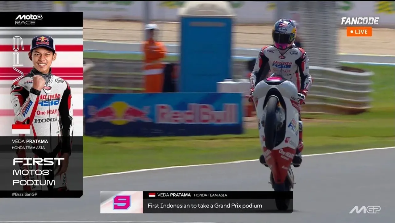 Veda Ega Pratama raih podium 3 di Moto3 Brasil/foto: MotoGP