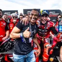 Marc Marquez bersama Cafu/foto: Ducati Corse