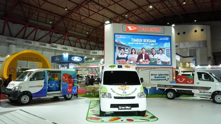 Penampilan Booth Daihatsu di GIICOMVEC, JIExpo Kemayoran. (ADM).