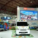 Penampilan Booth Daihatsu di GIICOMVEC, JIExpo Kemayoran. (ADM). - Penampilan Booth Daihatsu di GIICOMVEC, JIExpo Kemayoran. (ADM).