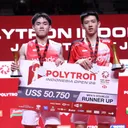 Raymond Indra/Nikolaus Joaquin Runner-Up Polytron Indonesia Open 2026/Foto: PBSI