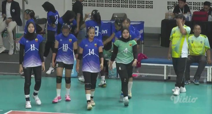 Tim voli putri Bengkulu berhasil mengalahkan Kaltim pada hari ketiga Kejurnas Voli Junior U20, 14 Desember 2023