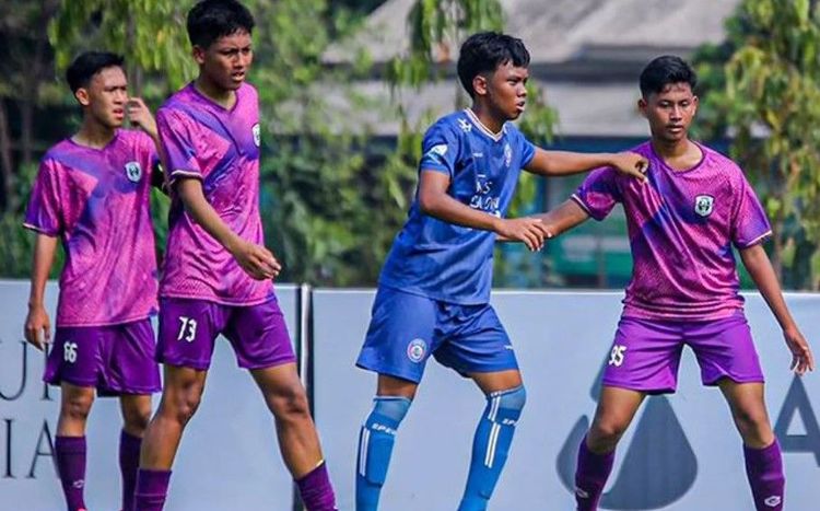 RANS Nusantara FC U17 lawan Persib Bandung U17 di Nusantara Open 2023.