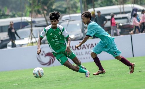 Garuda Yaksa Academy U-17 vs PSS Sleman U-17 di Nusantara Open 2023.