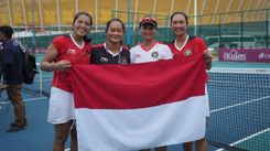 Tim tenis beregu putri Indonesia di SEA Games 2023 - Sumber: NOC Indonesia