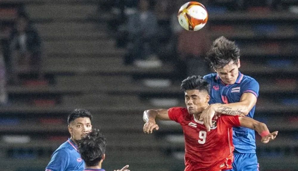 Laga final cabor sepakbola SEA Games 2023 antara Indonesia vs Thailand (Antara Foto)