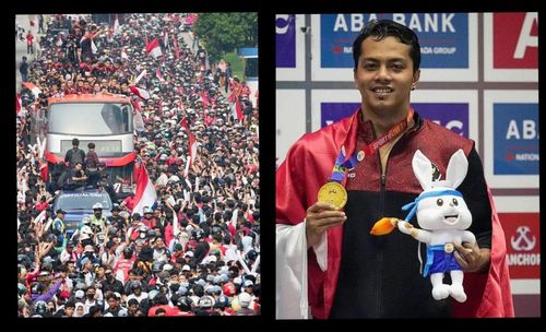 Perenang I Gede Siman Sudartawa yang memilih meninggalkan kirab atlet SEA Games 2023 karena merasa dianaktirikan dibanding pemain timnas U-22.