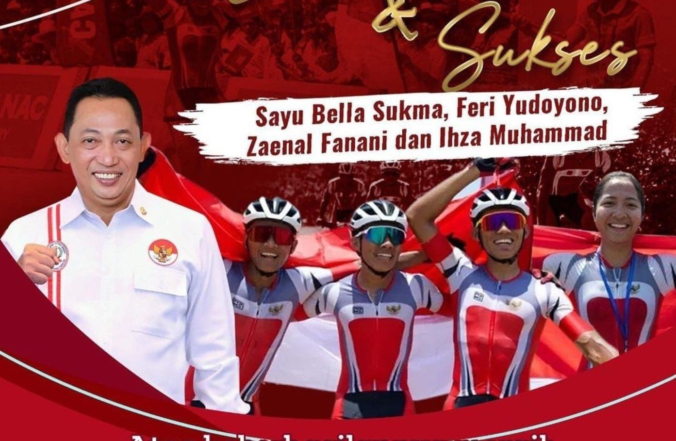 Kapolri Jenderal Listyo Sigit Prabowo apresiasi atlet balap sepeda yang meraih medali di SEA Games 2023.