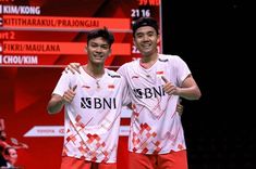 Bagas Fikri - Pasangan ganda putra Indonesia, Muhammad Shohibul Fikri/Bagas Maulana, berpose setelah memastikan diri lolos ke final Thailand Open 2023 di Indoor Stadium Huamark, Bangkok, Sabtu, 3 Juni 2023. (PB PBSI)