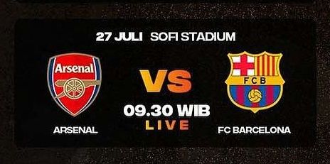 Jadwal siaran langsung Arsenal vs Barcelona