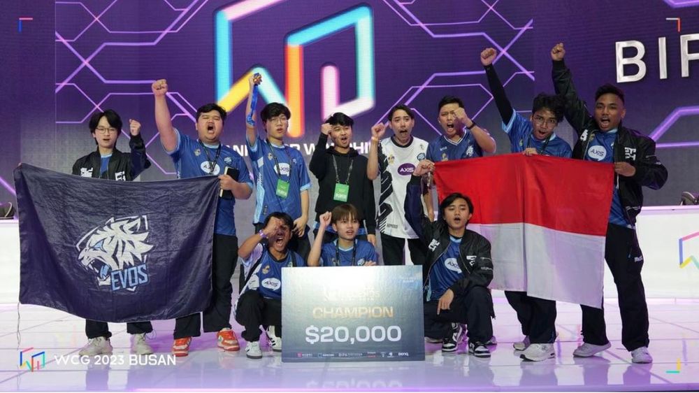Juara WCG 2023, EVOS Icon Kibarkan Bendera Merah Putih di Korea Selatan