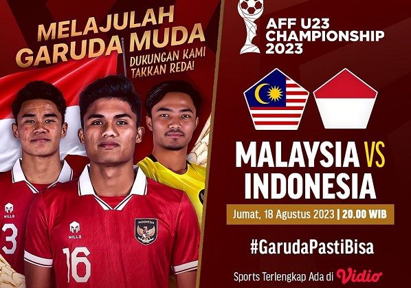 Jadwal siaran langsung pertandingan Piala AFF U23 2023 Indonesia vs Malaysia