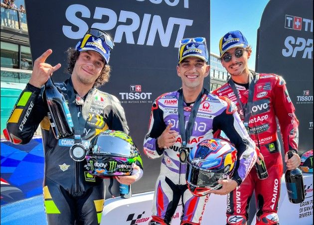 Hasil Sprint Race MotoGP San Marino: Lagi-lagi Ducati Dominan, Bagnaia Kokoh di Puncak Klasemen