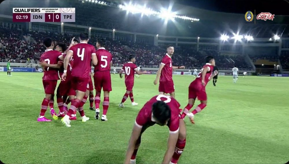 Video Lima Gol Indonesia ke Gawang Taiwan di Babak Pertama