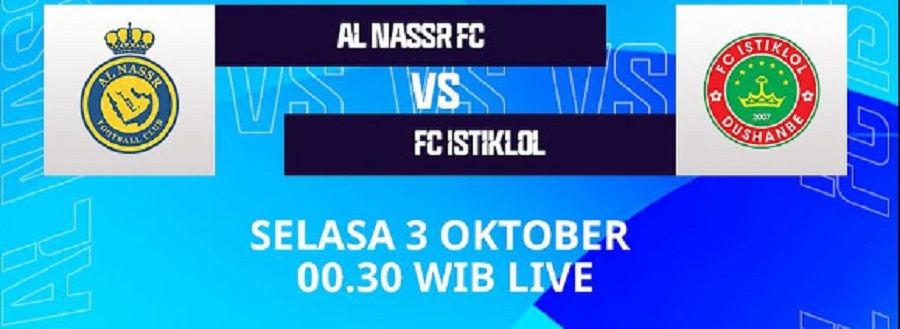 Jadwal Siaran Langsung Liga Champions Asia Al-Nassr vs Istiklol, Live di RCTI Malam Ini