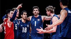 Tim AS yang sukses mengalahkan Slovenia di lanjutan FIVB Qualifier - sukses mengalahkan Slovenia di lanjutan FIVB Qualifier