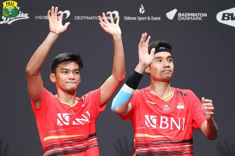 Bagas Maulana dan Muhammad Shohibul Fikri harus puas jadi runner up di Denmark Open 2023