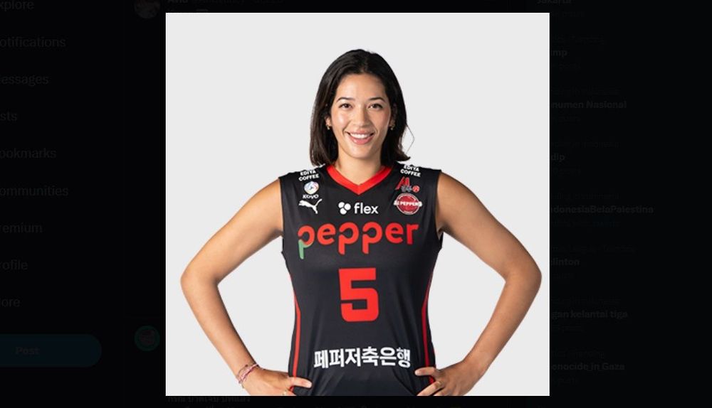 Yaasmeen Bedart Ghani pemain nomor 5 di tim Gwangju Pepper Savings Bank
