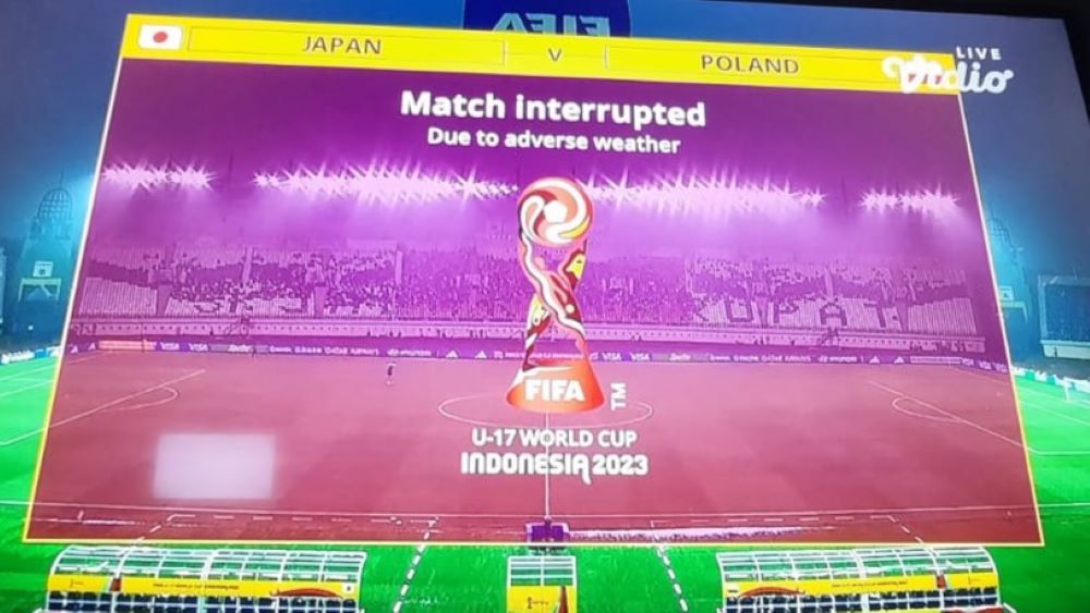 Laga Jepang U17 vs Polandia U17 Ditunda Akibat Cuaca Buruk