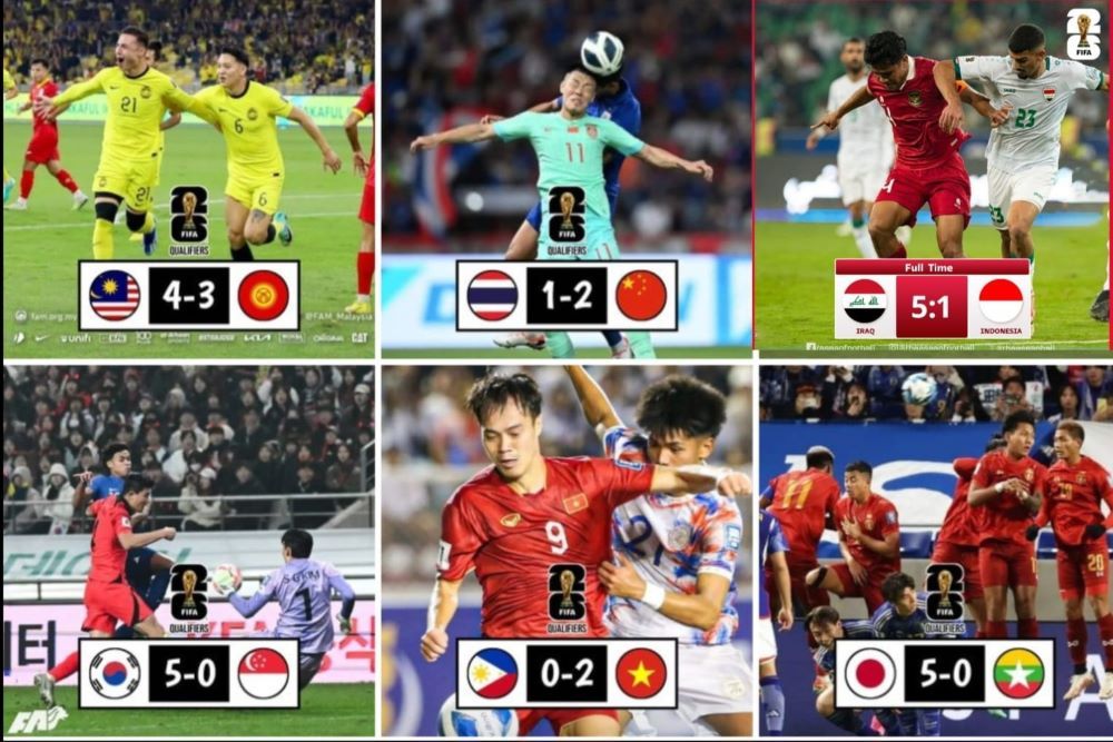 Hasil Lengkap Tim-tim ASEAN di Kualifikasi Piala Dunia 2026