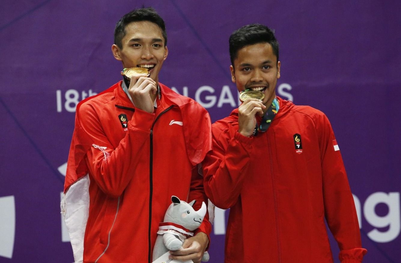 Jonatan Christie dan Anthony Sinisuka Ginting